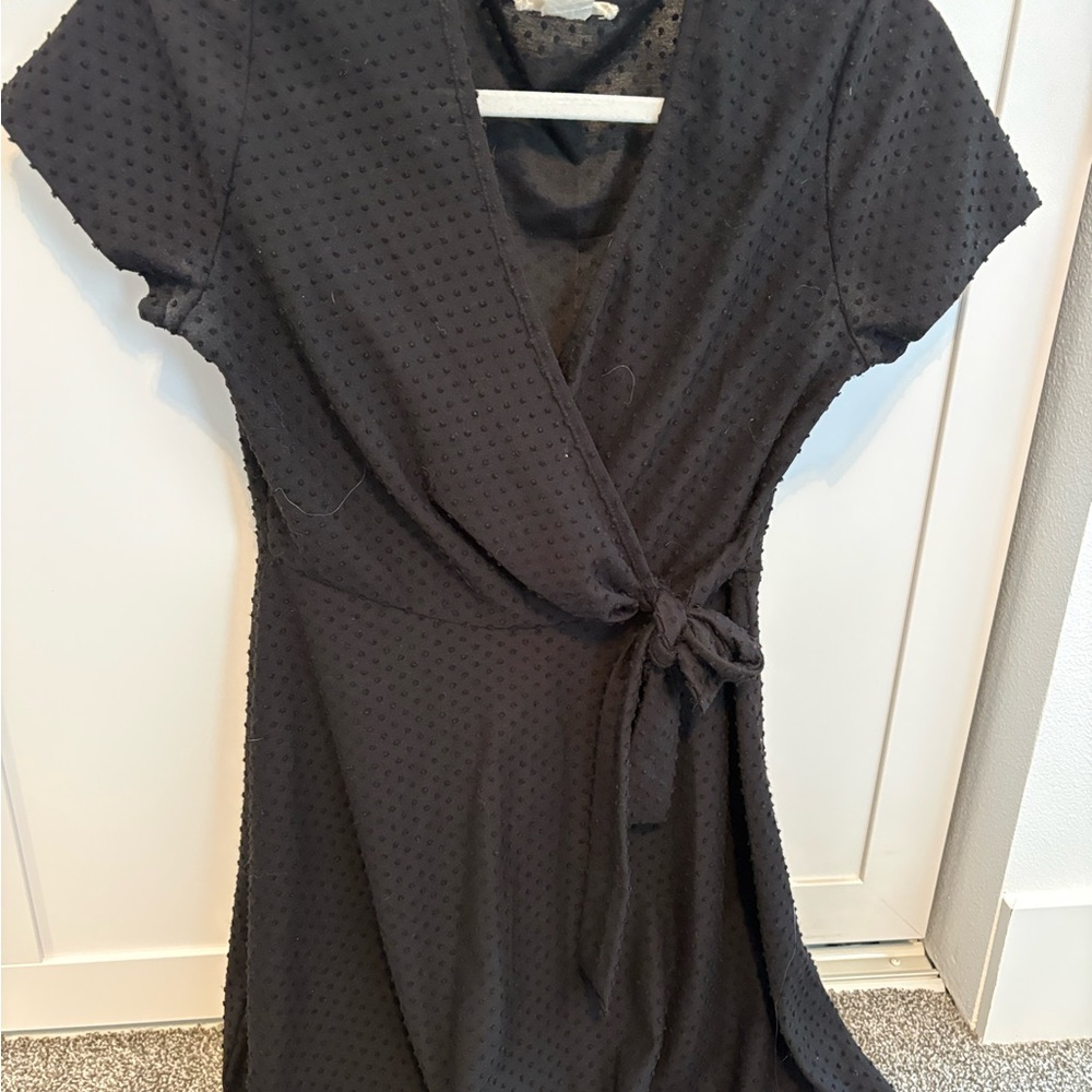 Elegant Black Wrap Dress